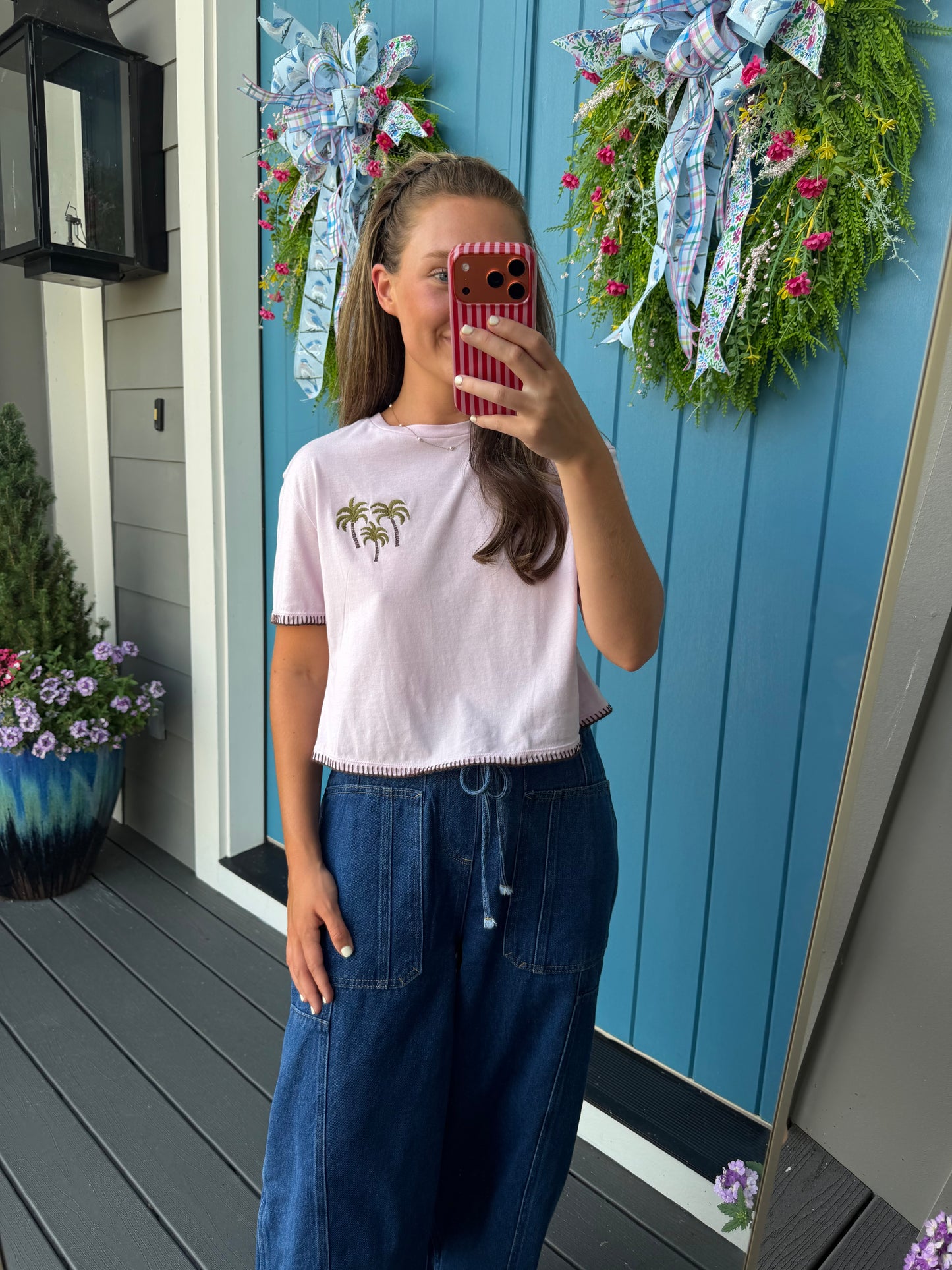 Palm Springs Embroidered Tee