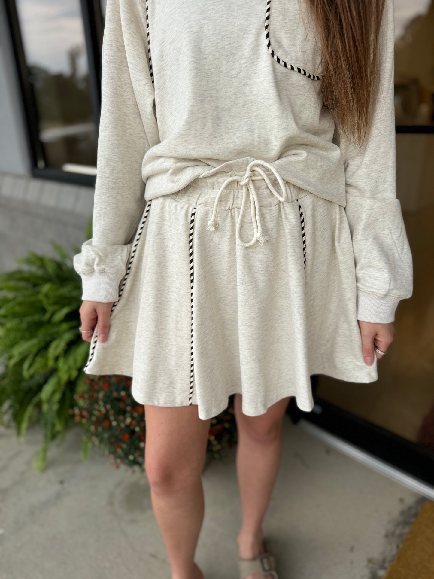 Heather Grey Knit Skort