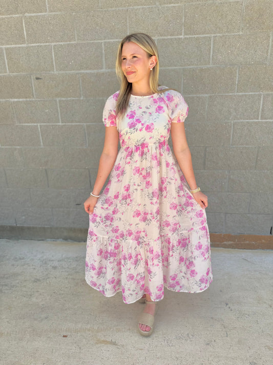 Floral Corset Maxi Dress