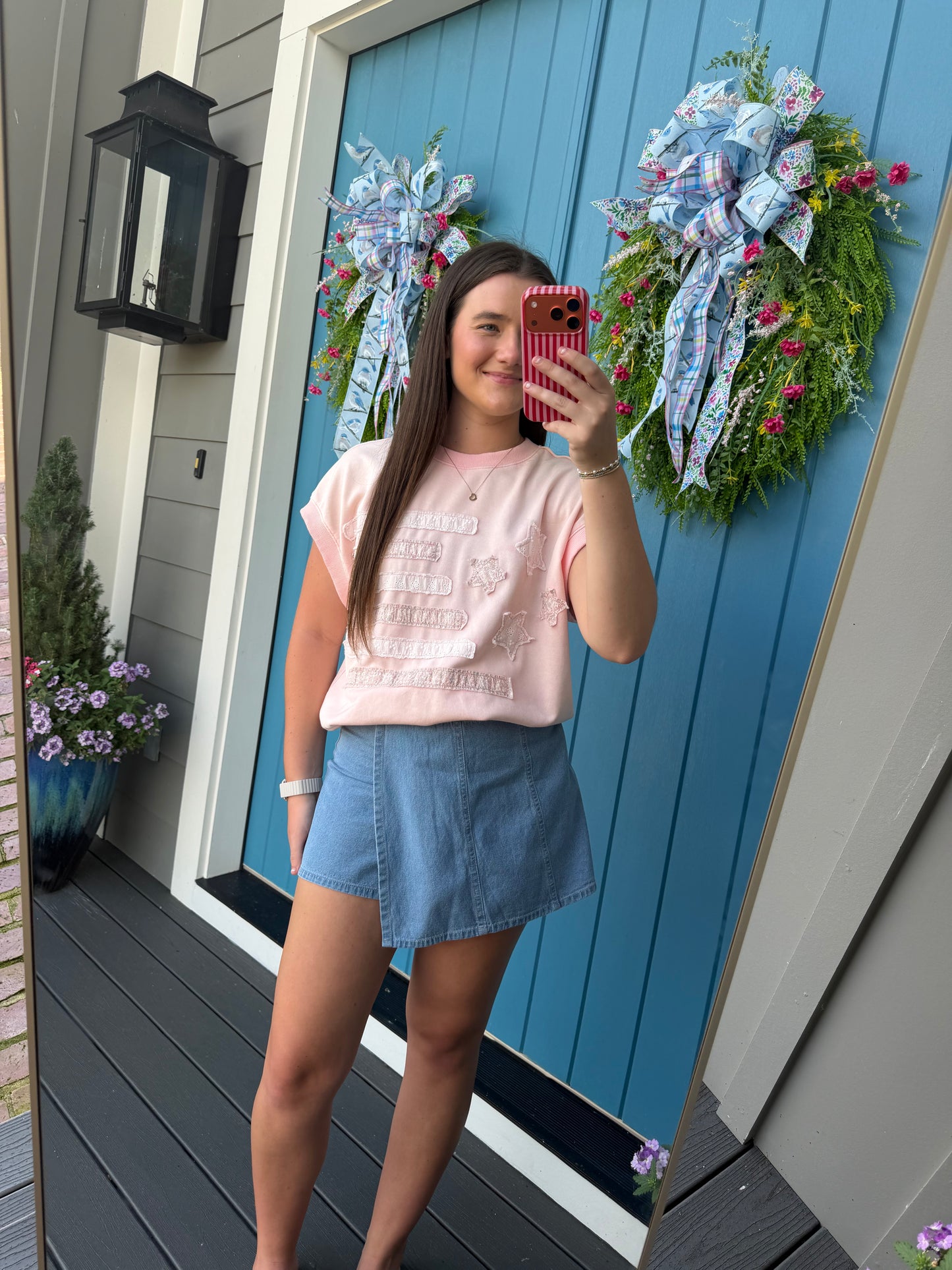 Baby Pink Stars and Stripes Top
