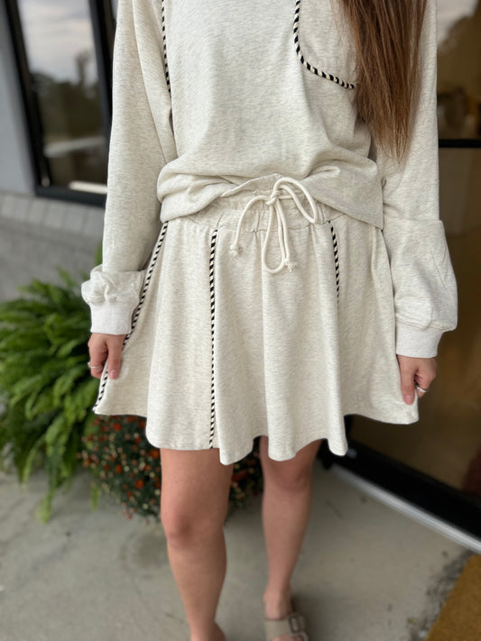 Heather Grey Knit Skort