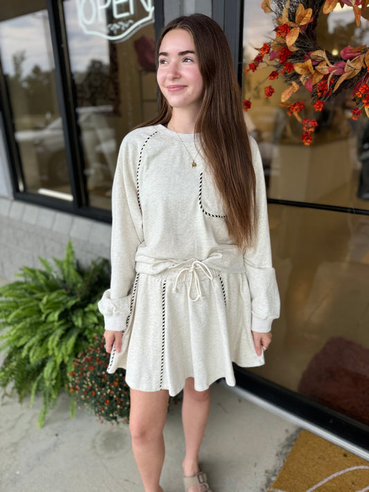 Heather Grey Knit Pullover
